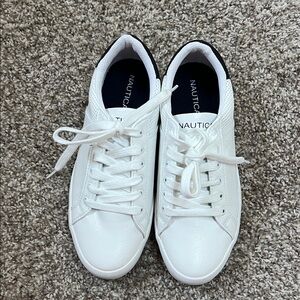 Nautica Classic White Lace-Up Sneakers